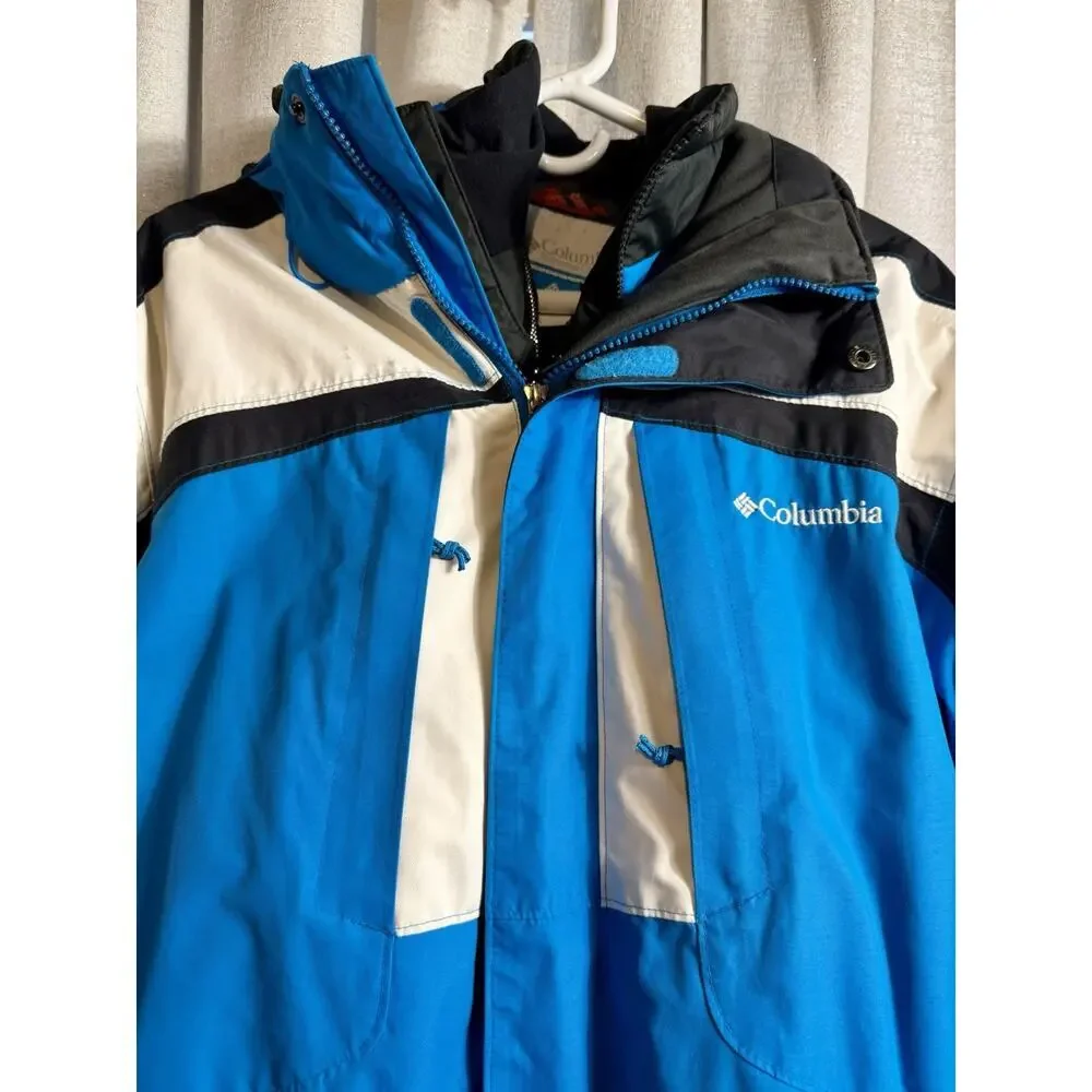 Columbia Whirlibird Interchange Omni-Heat Jacket Blue White Black Men’s L - Picture 3 of 16